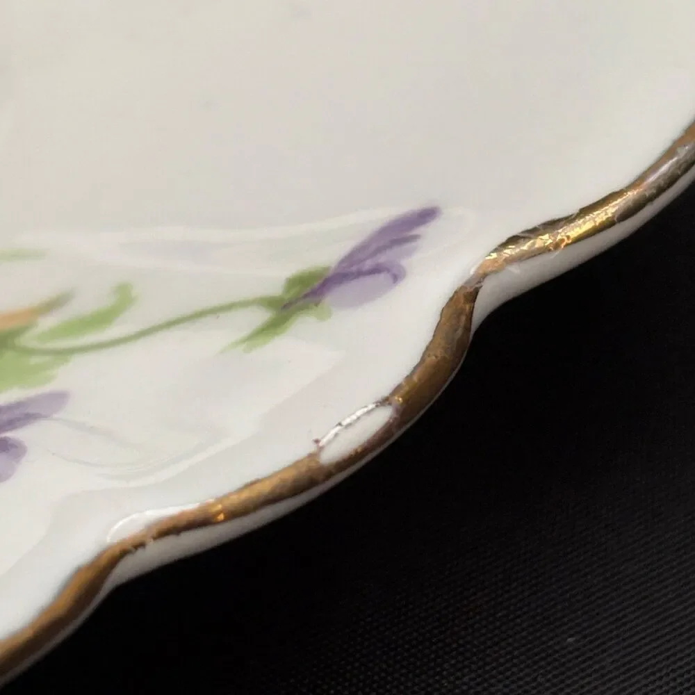 Royal Stuart Sweet Violets Demitasse Cup Saucer Cottage Made England Floral